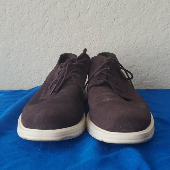 Cole Haan Men\'s Grand+ Dark Chocolate Suede Plain Toe Oxfords – Size 11 M main image 4